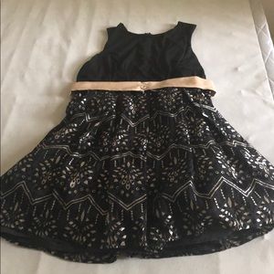 Black and gold dress